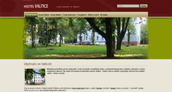 Desktop Screenshot of hostelvaltice.cz