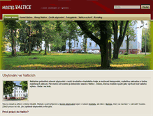 Tablet Screenshot of hostelvaltice.cz